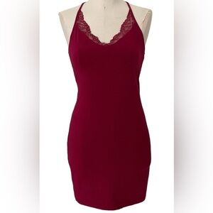 Express Fitted Lace Racerback Dress M